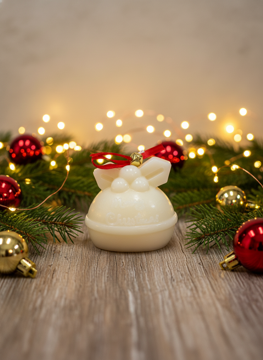 Christmas Bauble with consistent festive background