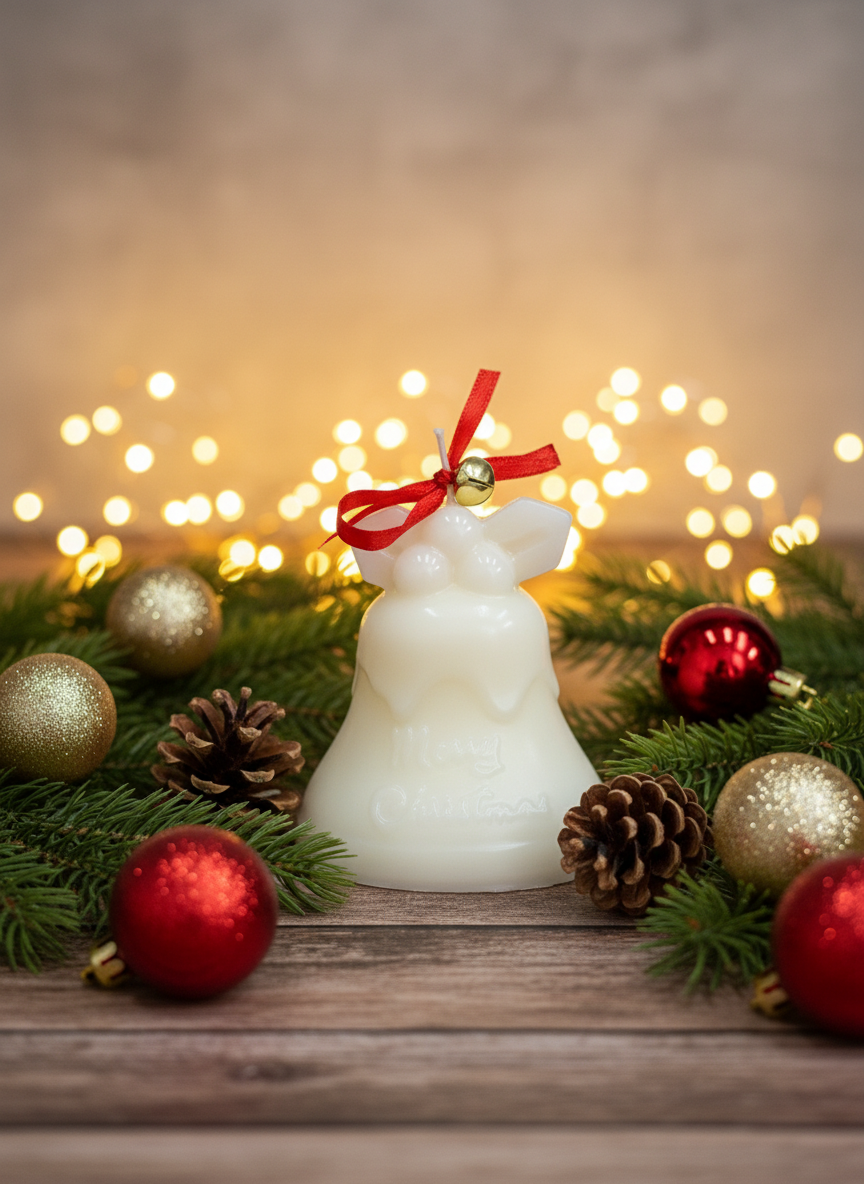 Christmas Bell with consistent festive background