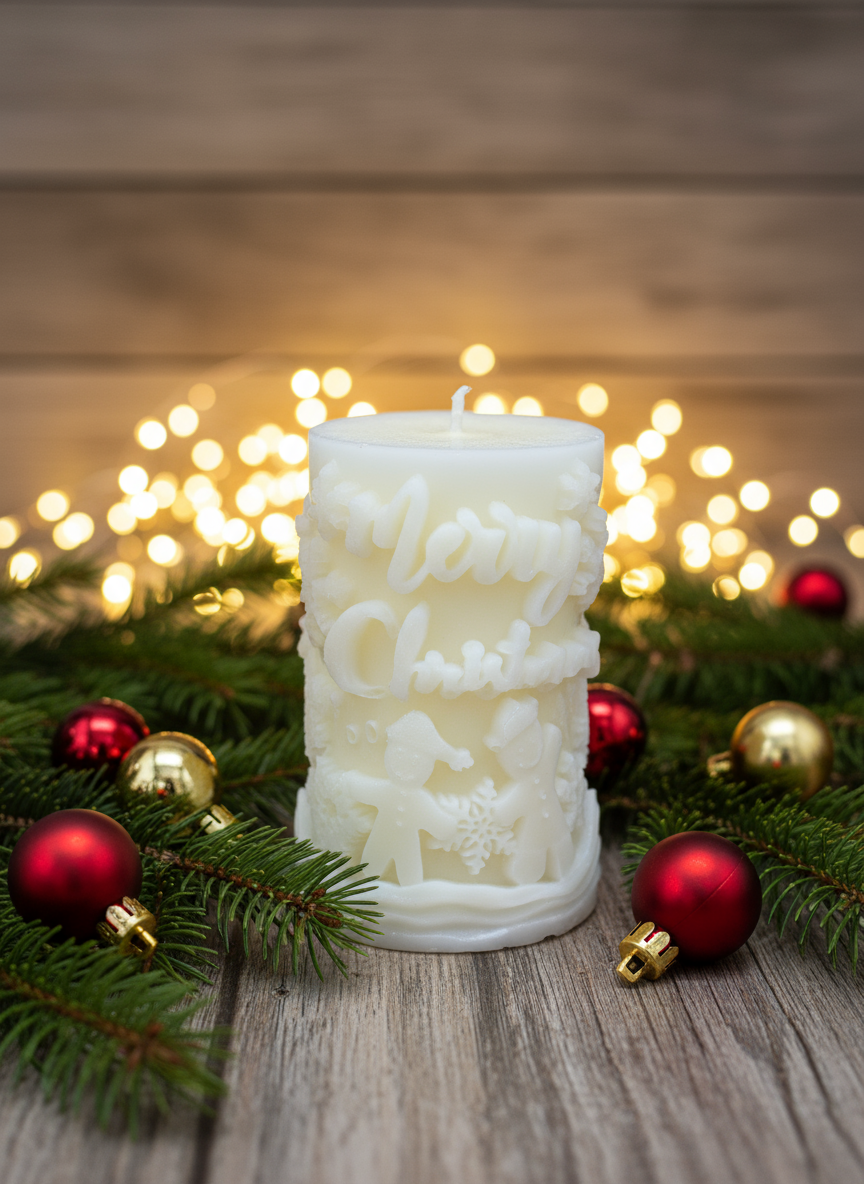 Merry Christmas with consistent festive background