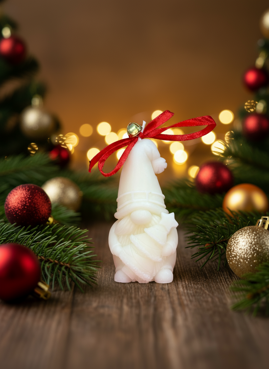 Sherlock Gnomes with Festive Christmas Background