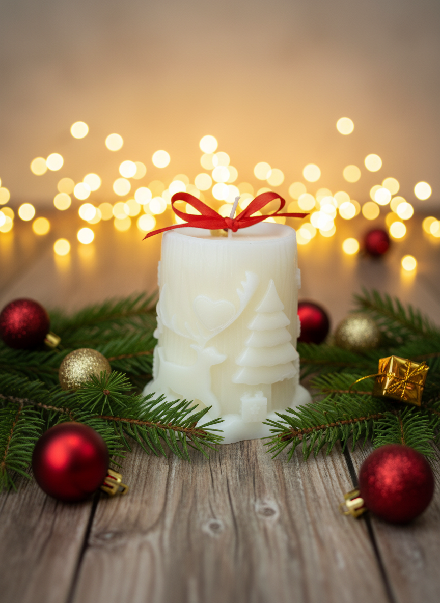 Woodland Christmas with consistent festive background